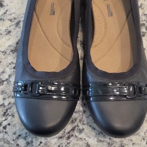Clarks Black Flats